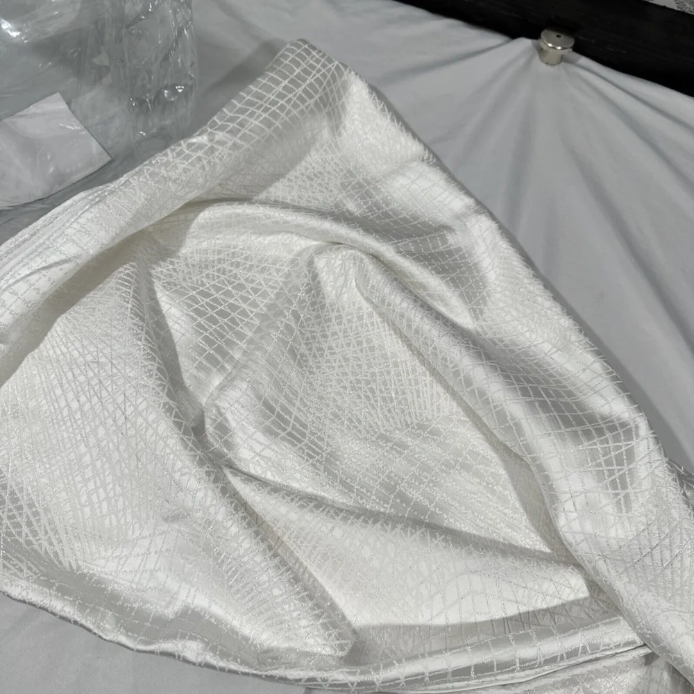 NIB $465 [ King Duvet Cover ] Hotel Collection Diamond‎ Lattice Fresh White